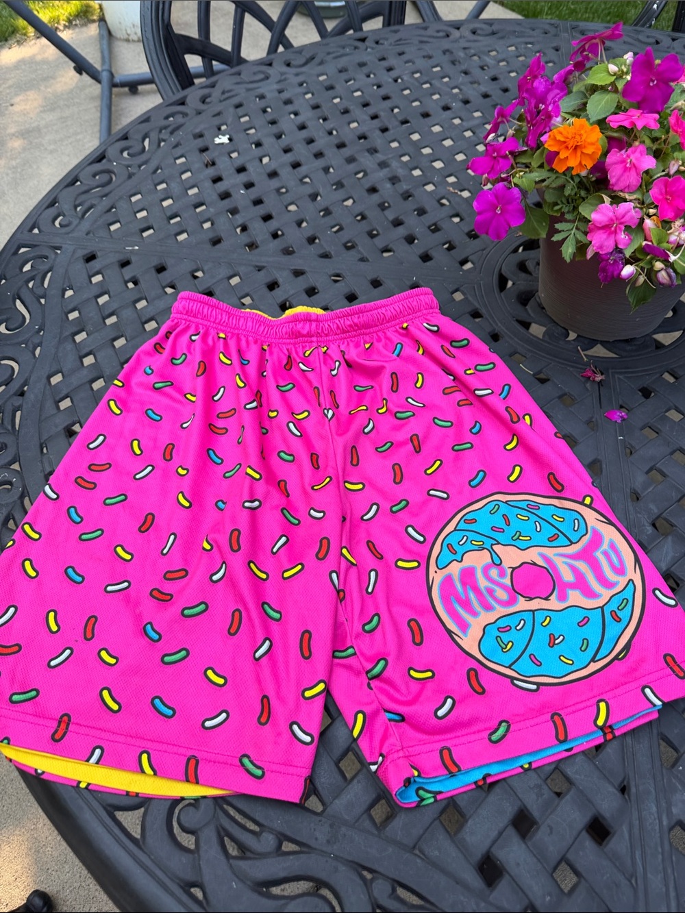 Reversible Sprinkles Donut Graphic Athletic Shorts